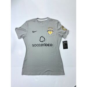 Nike Legends FC Soccer Jersey Grey Womens Medium Dri-FIT Soccerloco New
